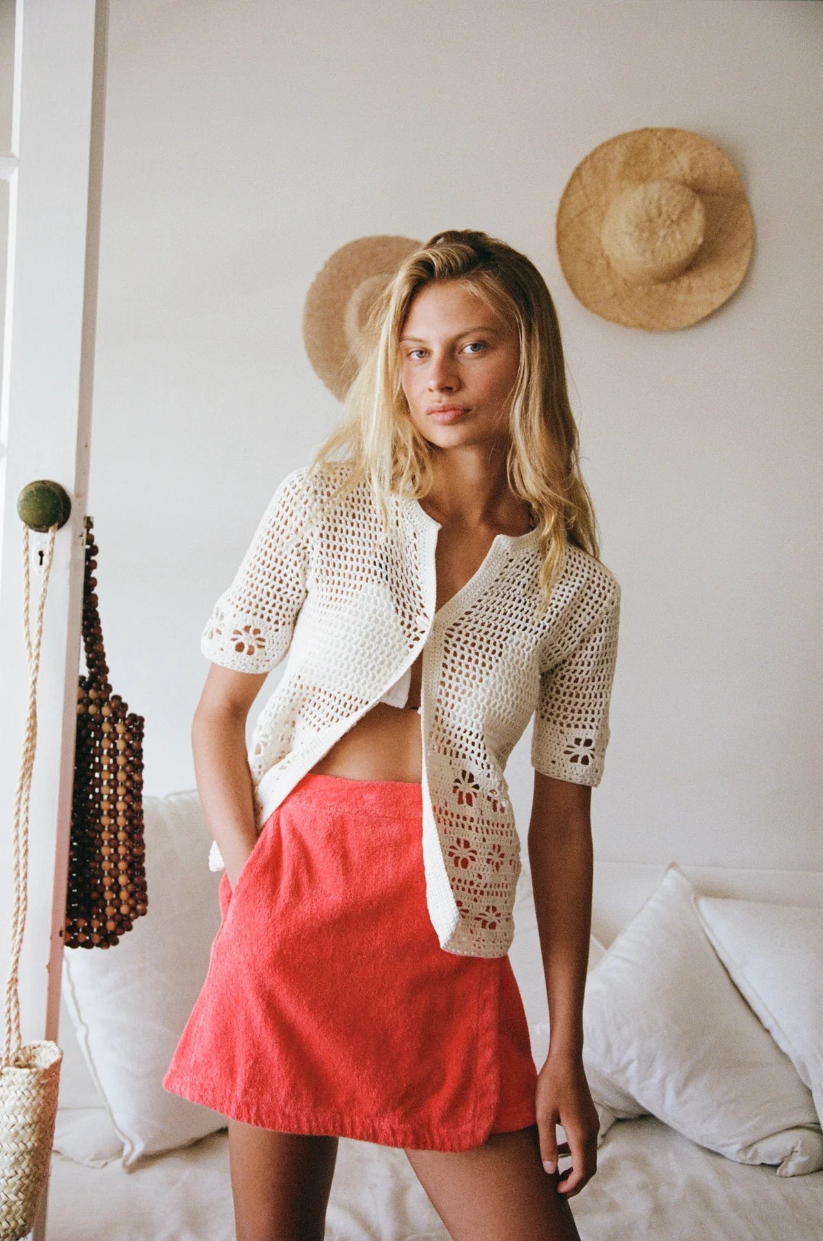 Poolside Top in Cream