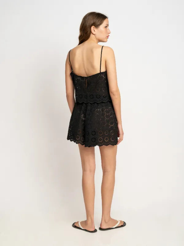 Adi Cotton Cami Tank Top in Black