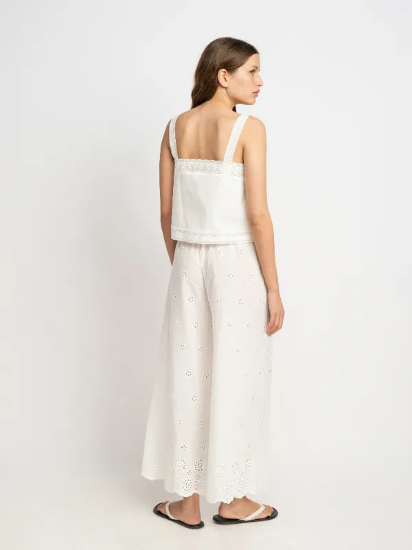 Danielle Cotton Eyelet Pants in Pants