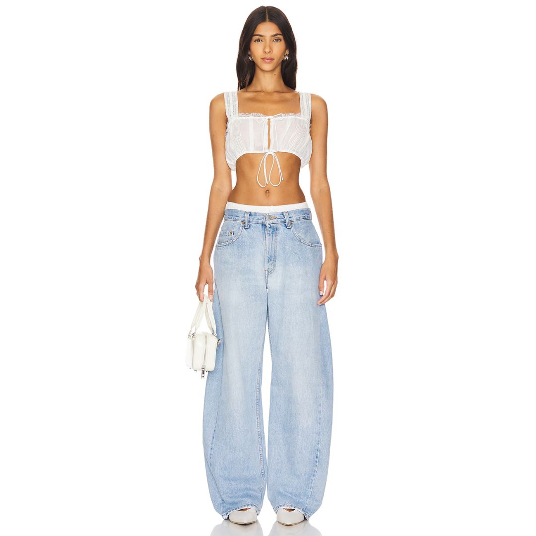 Barrel Jean in Light/Medium Wash