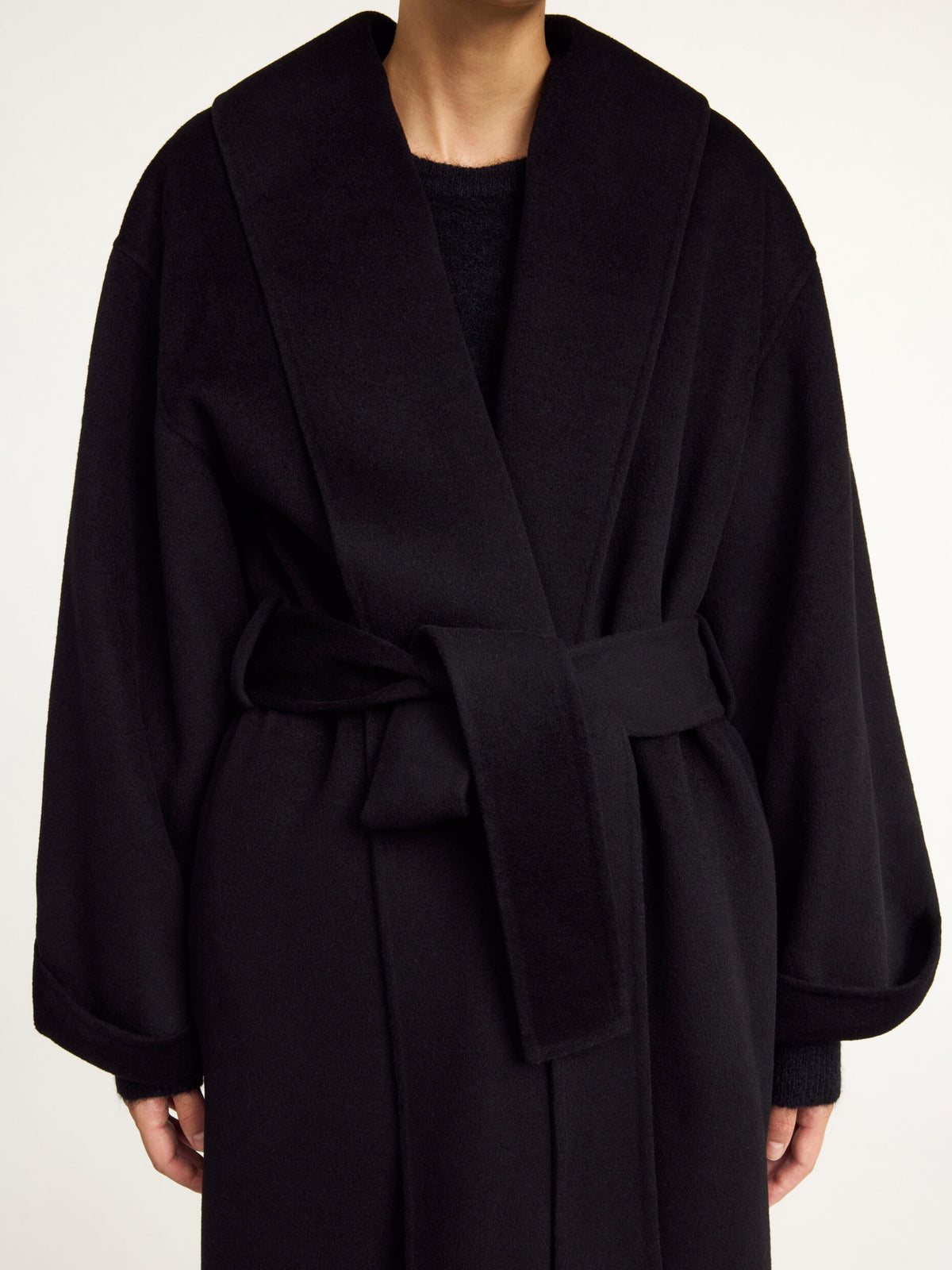 Trullem Wool Coat in Black