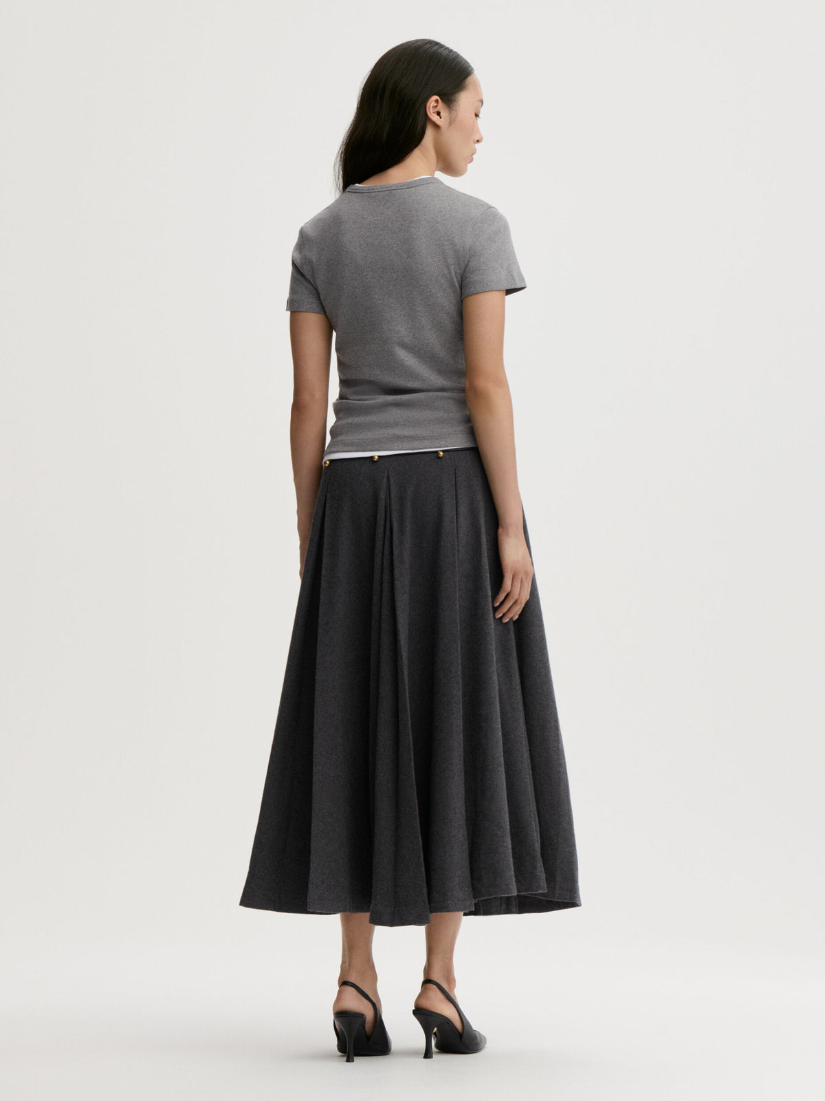 Alicia Organic Cotton T-shirt in Grey Melange