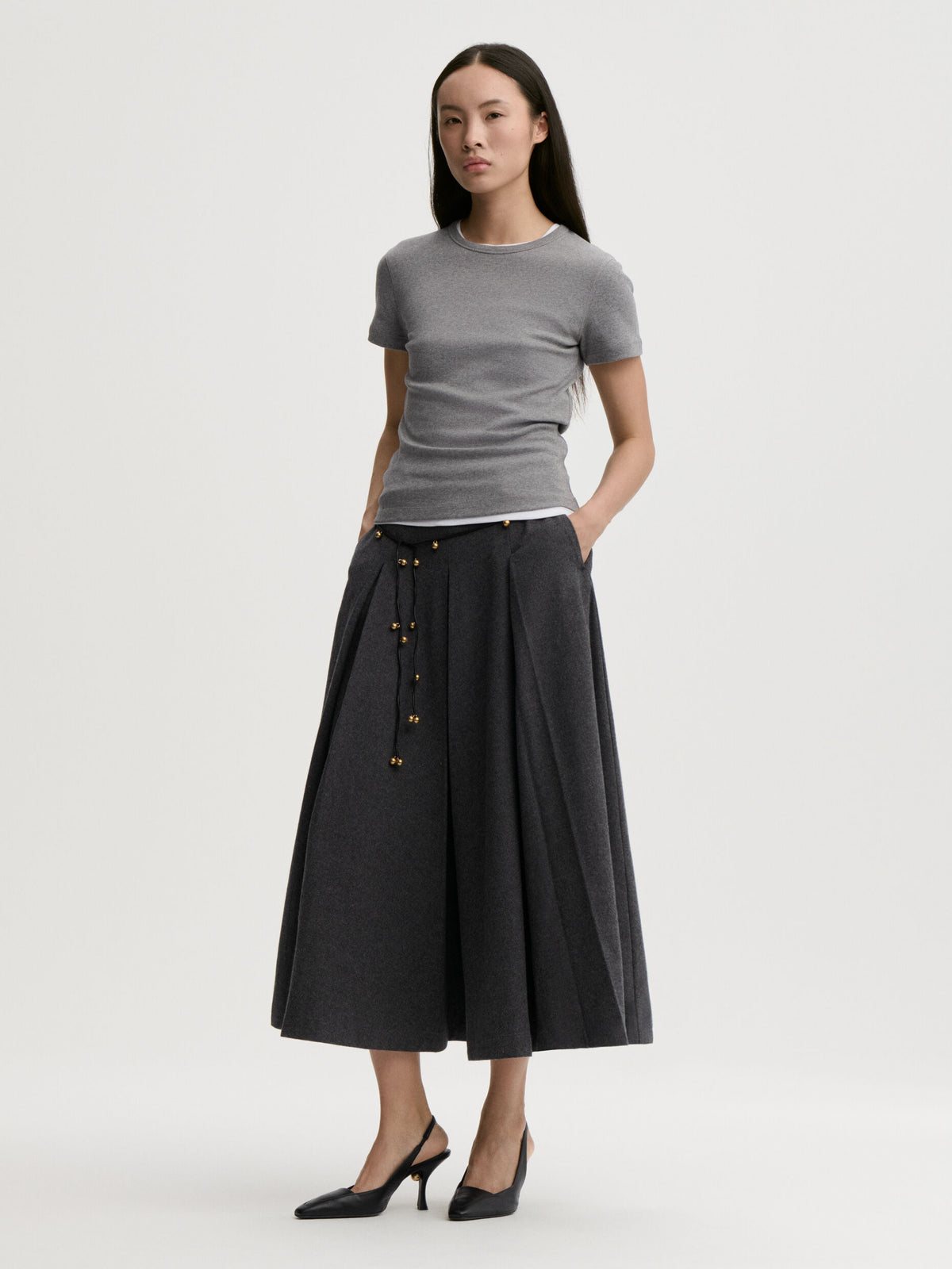 Alicia Organic Cotton T-shirt in Grey Melange