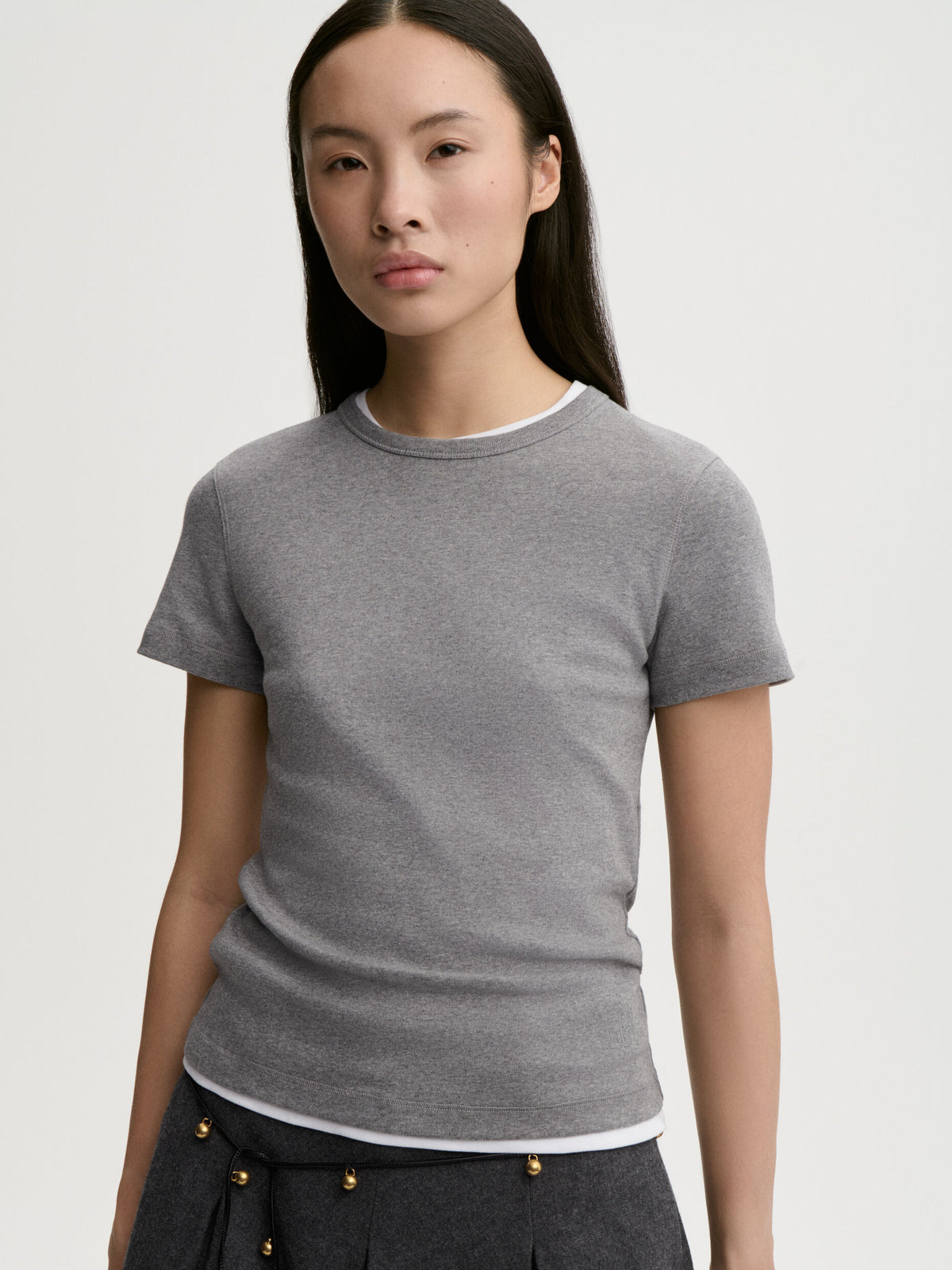 Alicia Organic Cotton T-shirt in Grey Melange