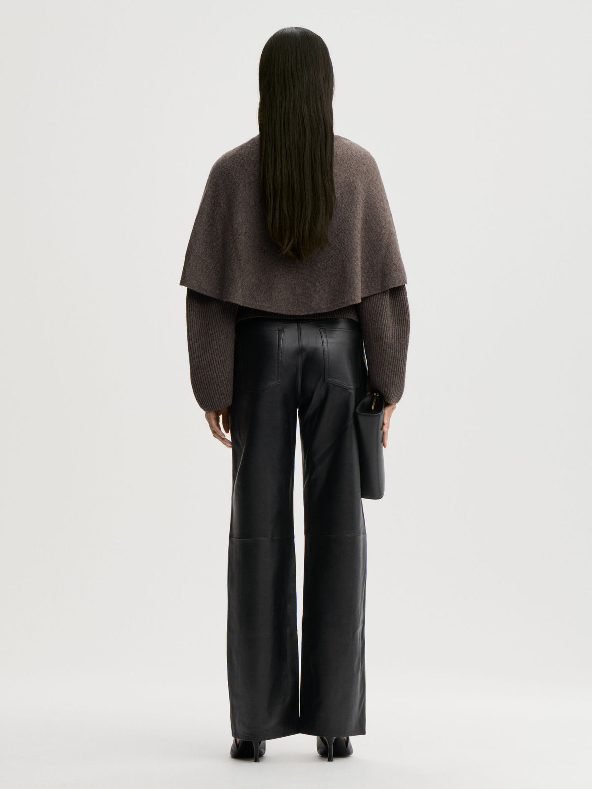 Vinea Leather Trousers in Black