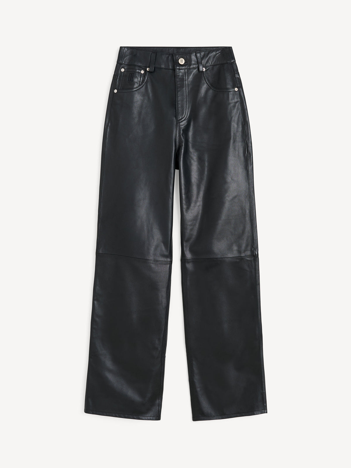 Vinea Leather Trousers in Black