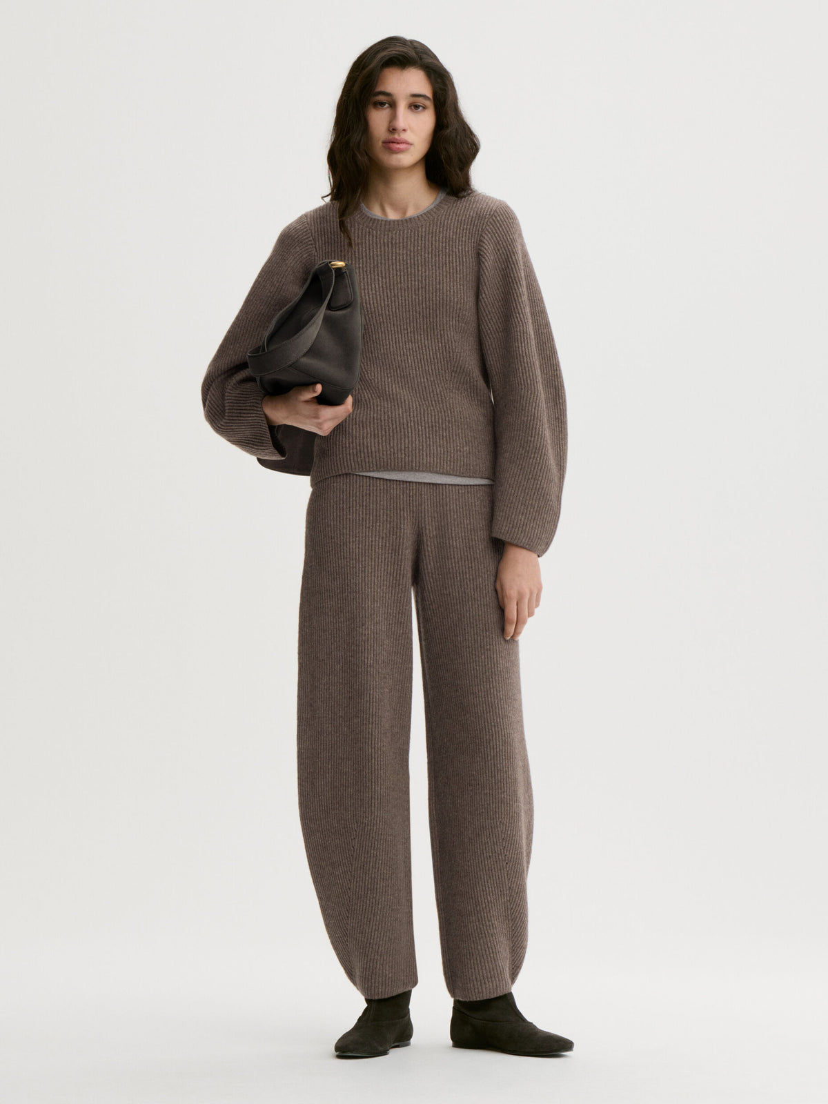 Bianca Wool Sweater in Fosil