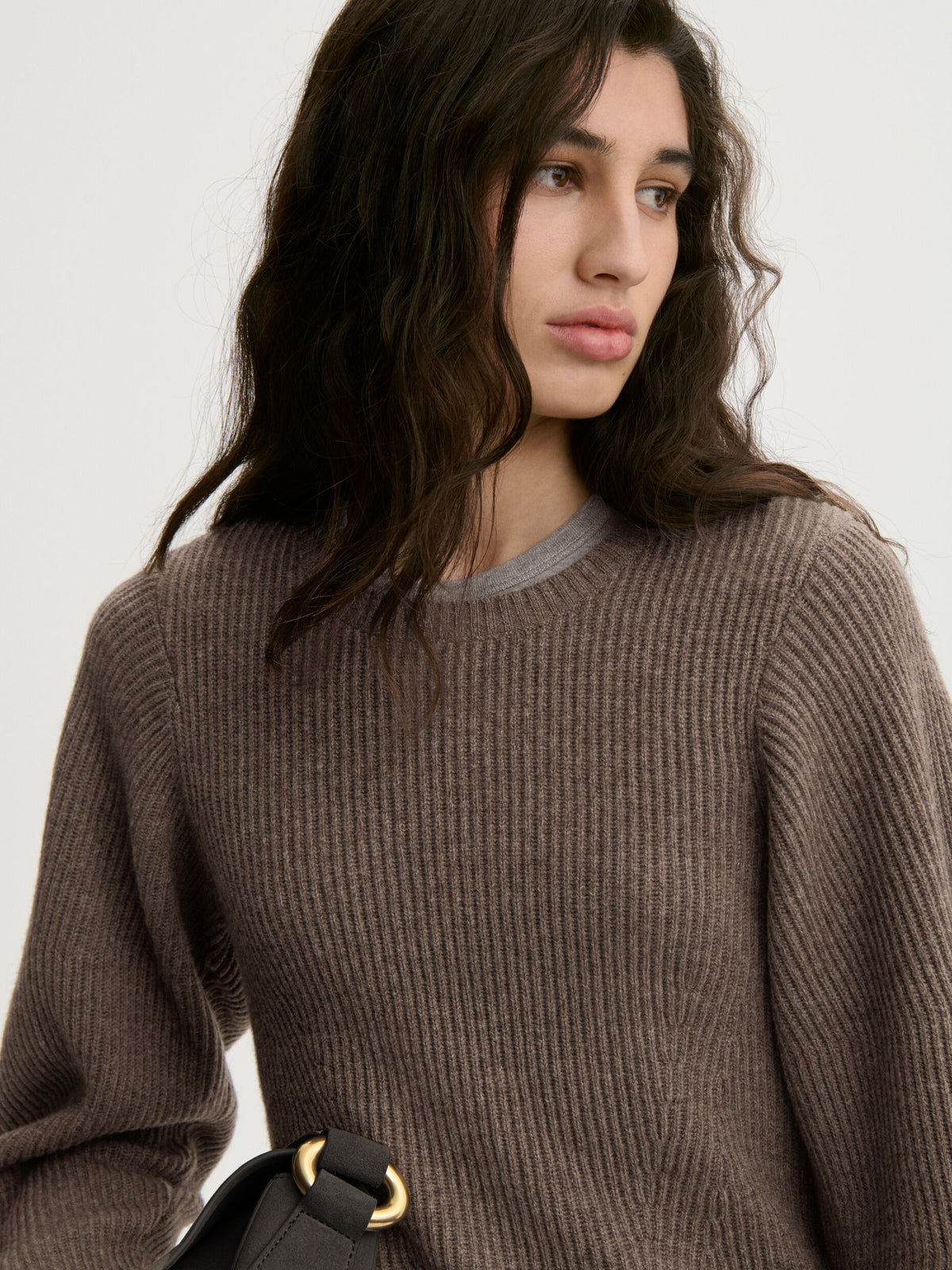 Bianca Wool Sweater in Fosil