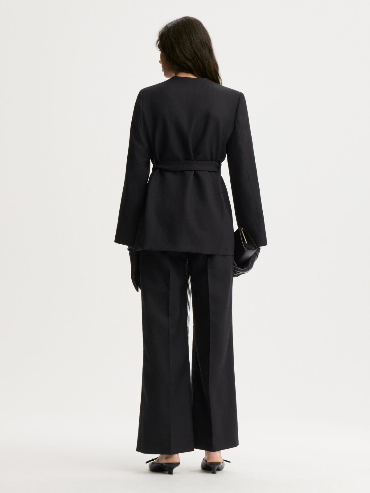 Emma Wool Blazer in Black