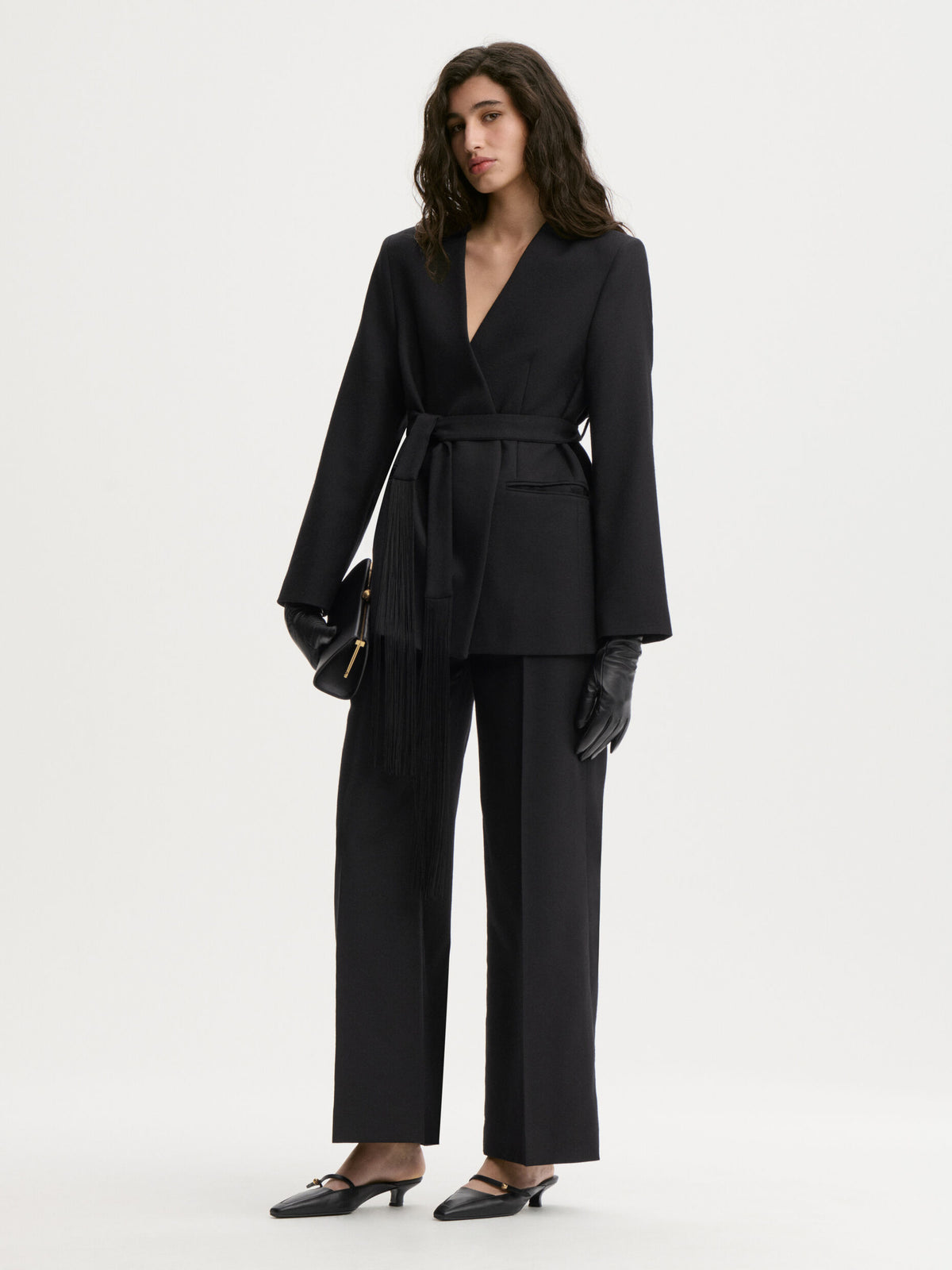 Emma Wool Blazer in Black