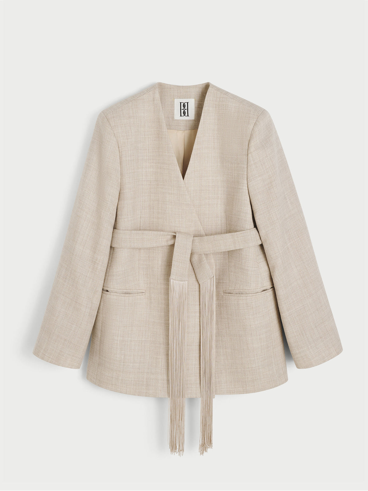 Emma Wool Blazer in Beige