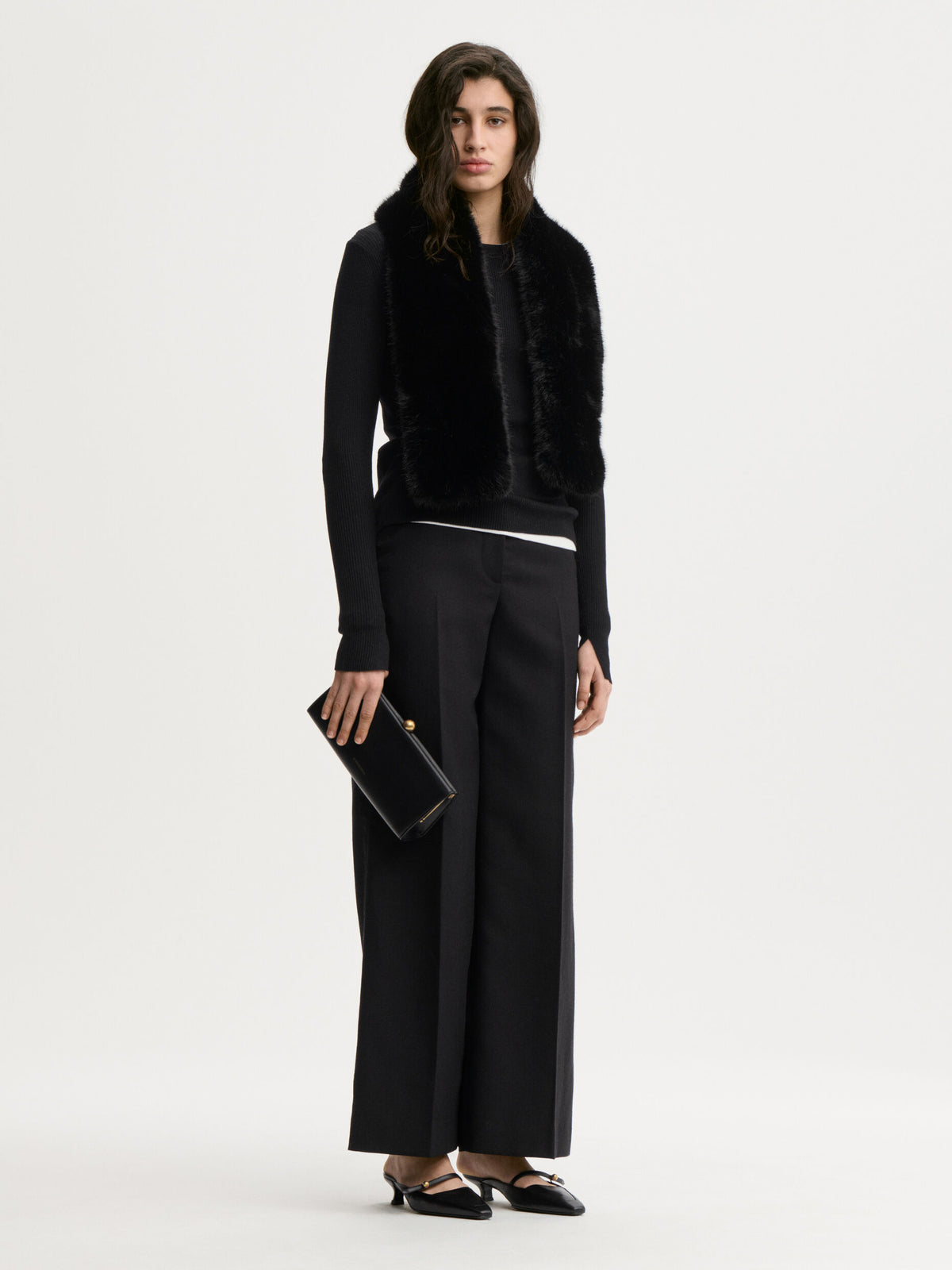 Rosabella Wool Trousers in Black