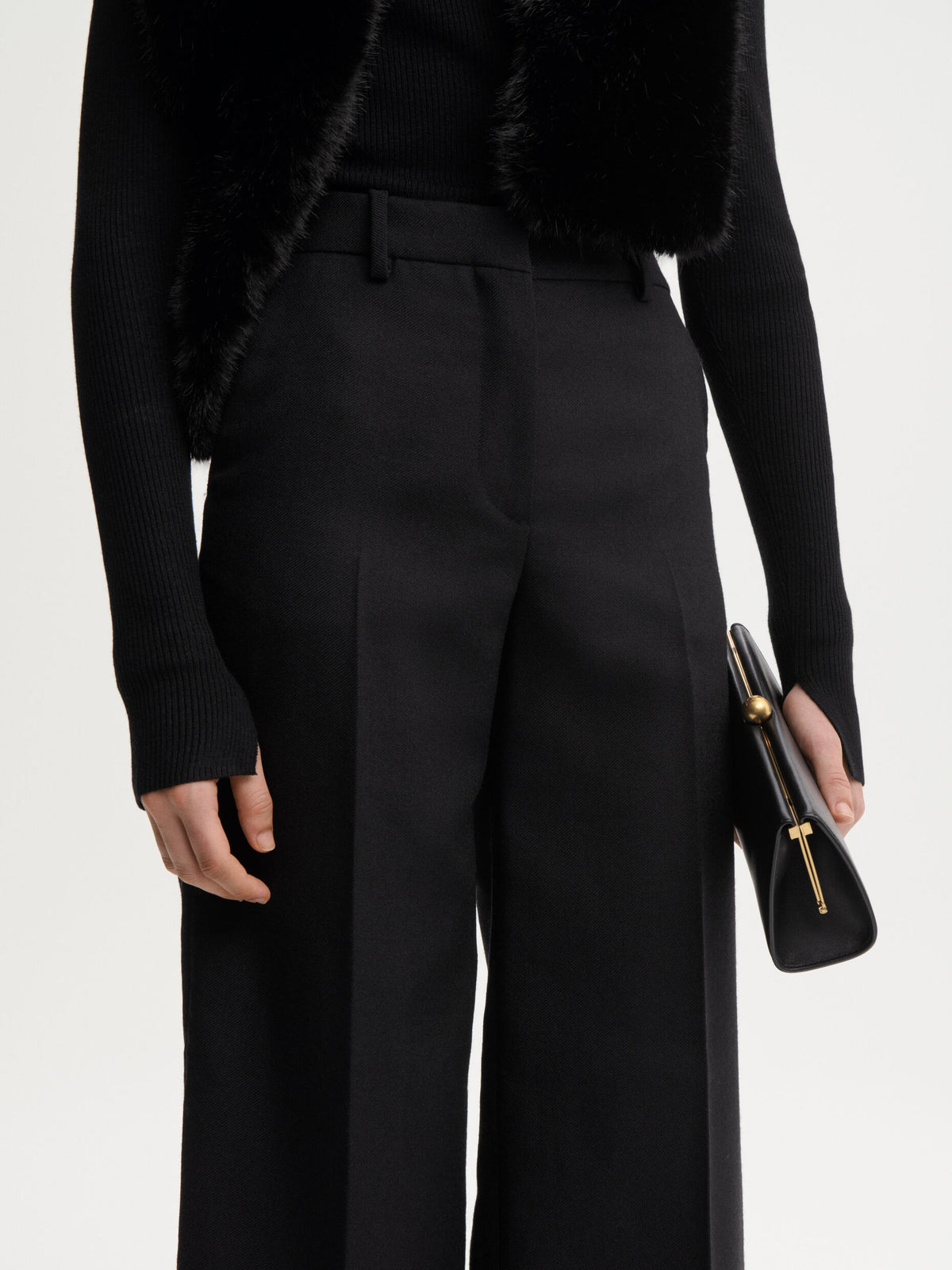 Rosabella Wool Trousers in Black