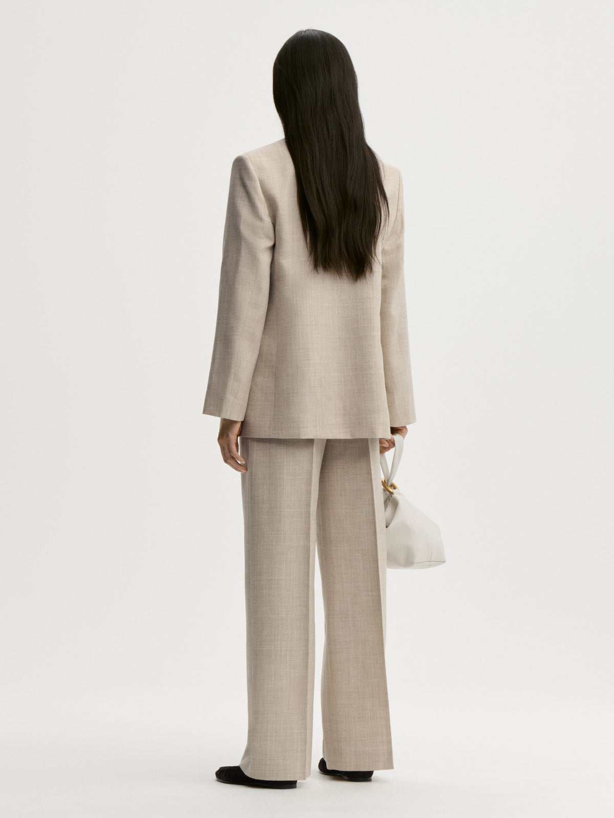 Rosabella Wool Trousers in Beige