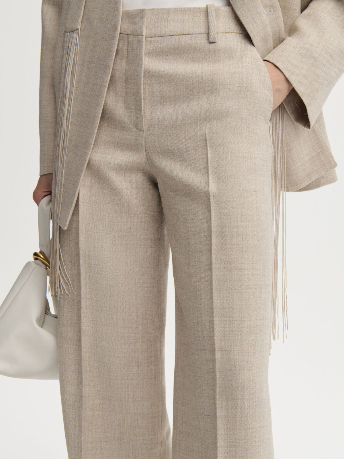 Rosabella Wool Trousers in Beige