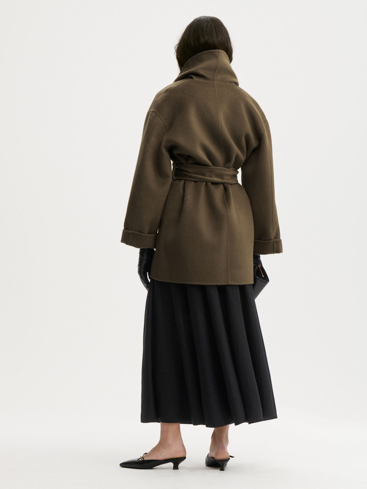 Trinelle Wool Coat in Olive