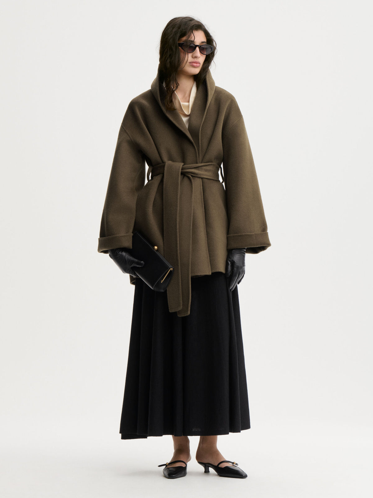 Trinelle Wool Coat in Olive