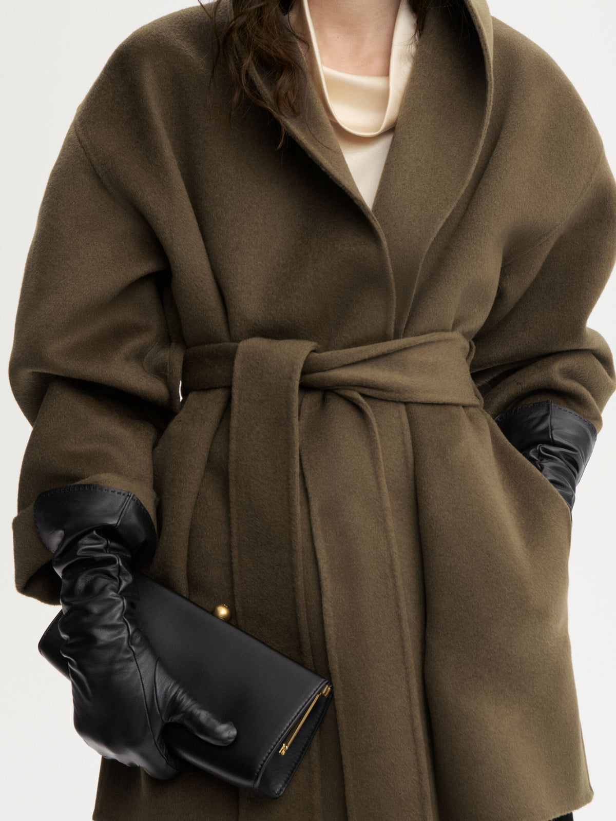 Trinelle Wool Coat in Olive