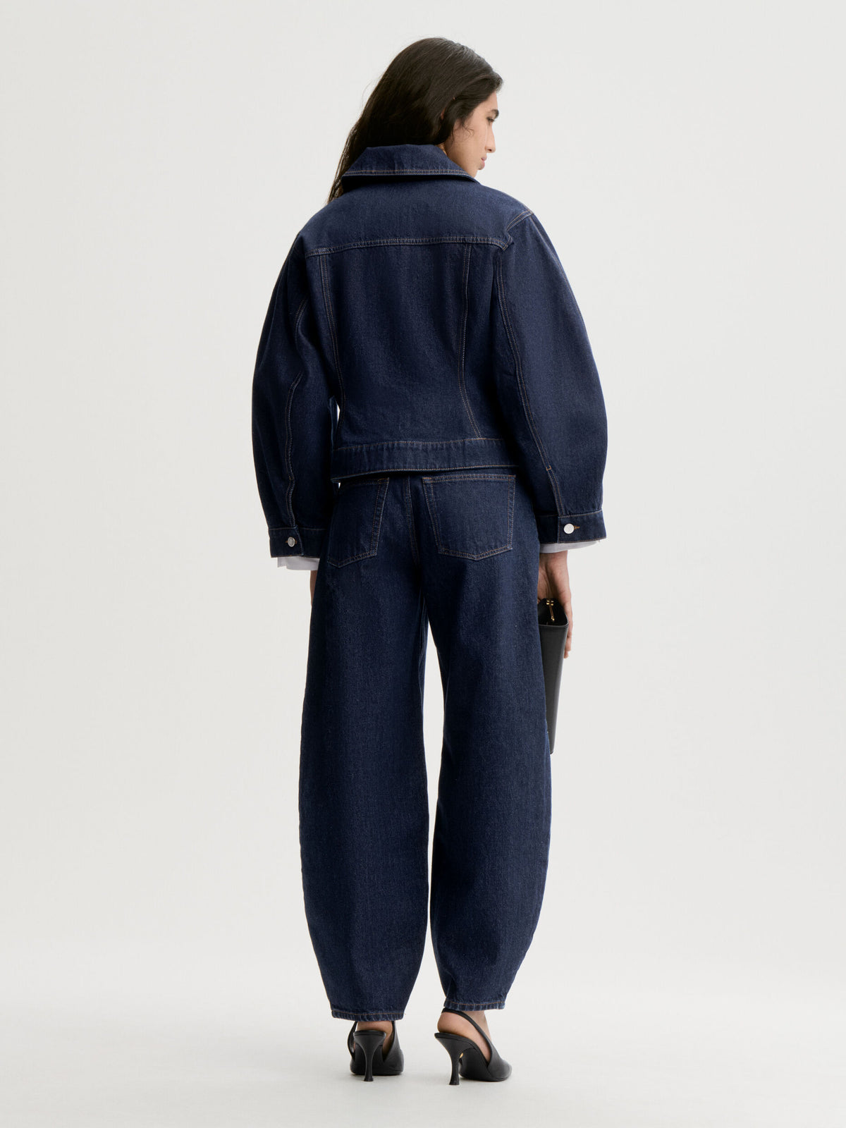 Villies Organic Cotton Jacket in Dark Blue