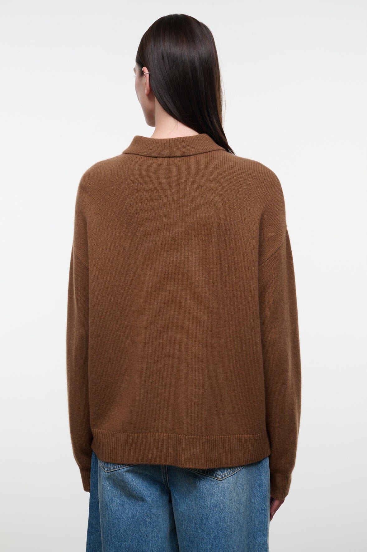 Cameron Cashmere Cardigan in Cigar