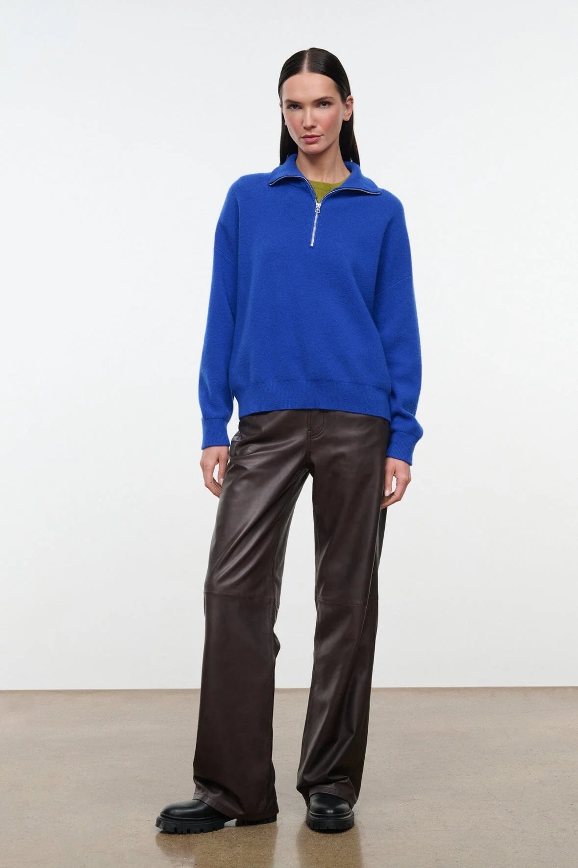 Hudson Cashmere Sweater in Cobalt