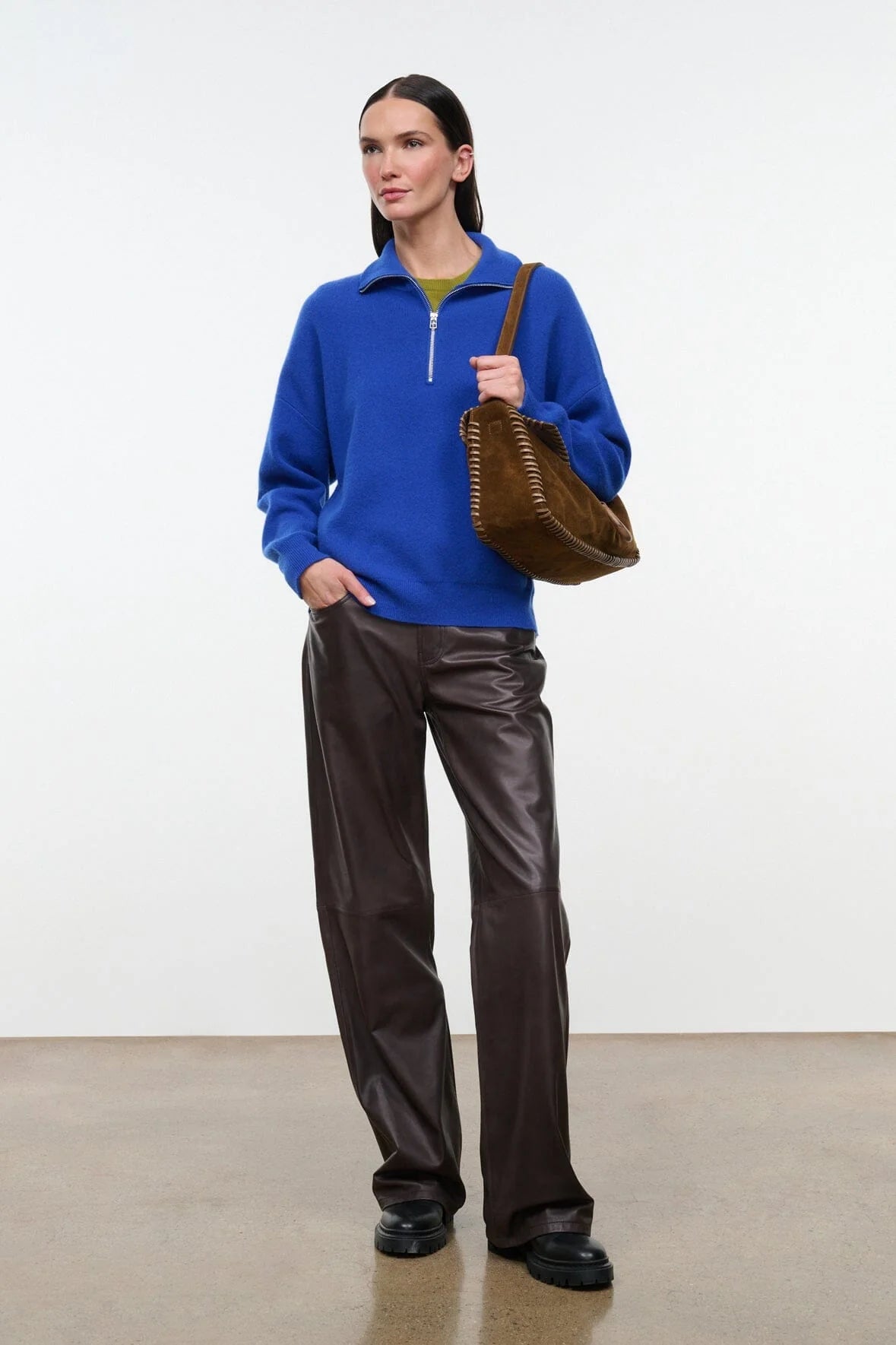 Hudson Cashmere Sweater in Cobalt