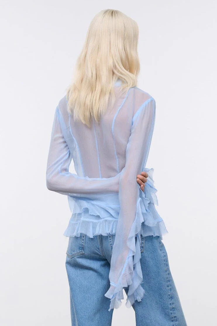 Kellcy Top in Clear Blue