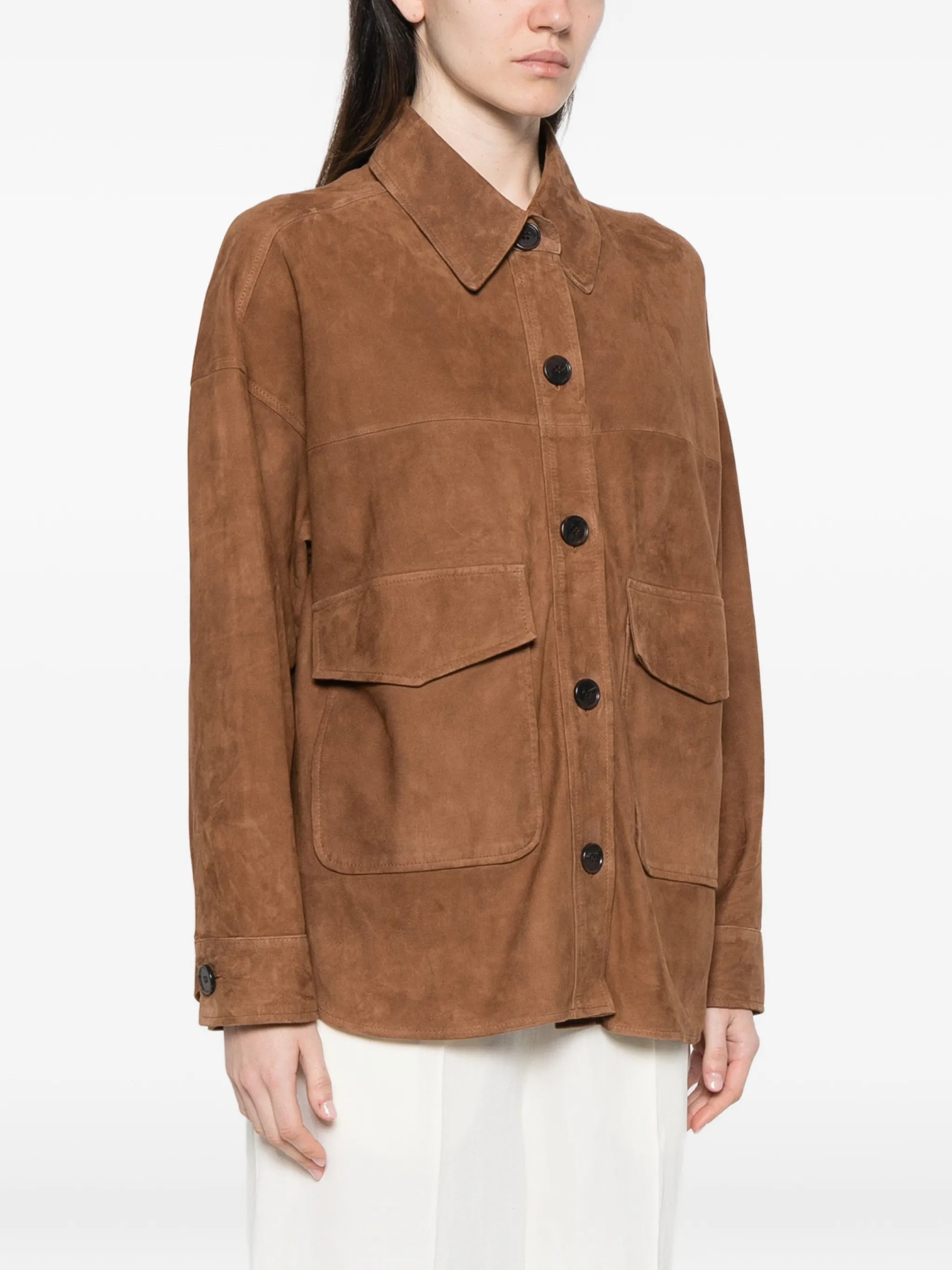 Kaylee Lamb Suede in Brown