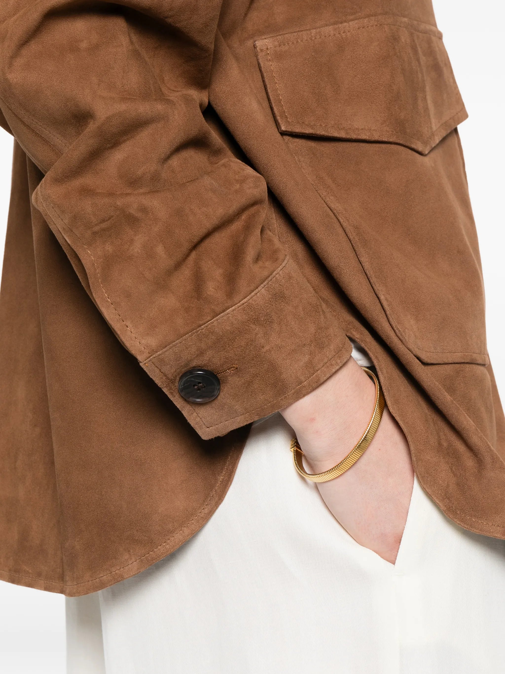 Kaylee Lamb Suede in Brown