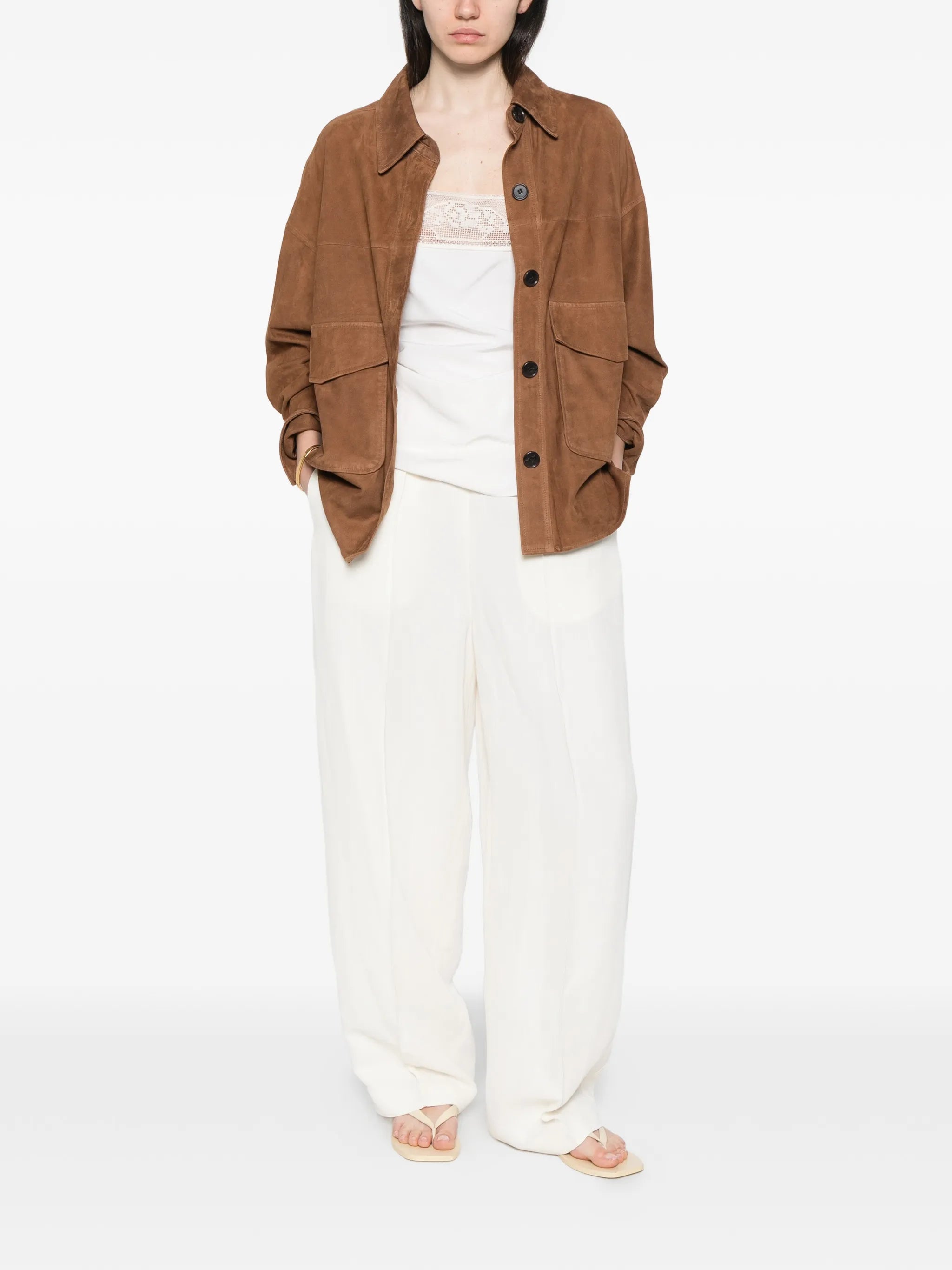 Kaylee Lamb Suede in Brown
