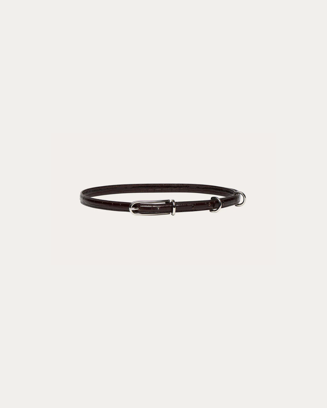 Three Keepers Belt Dark Brown Croc