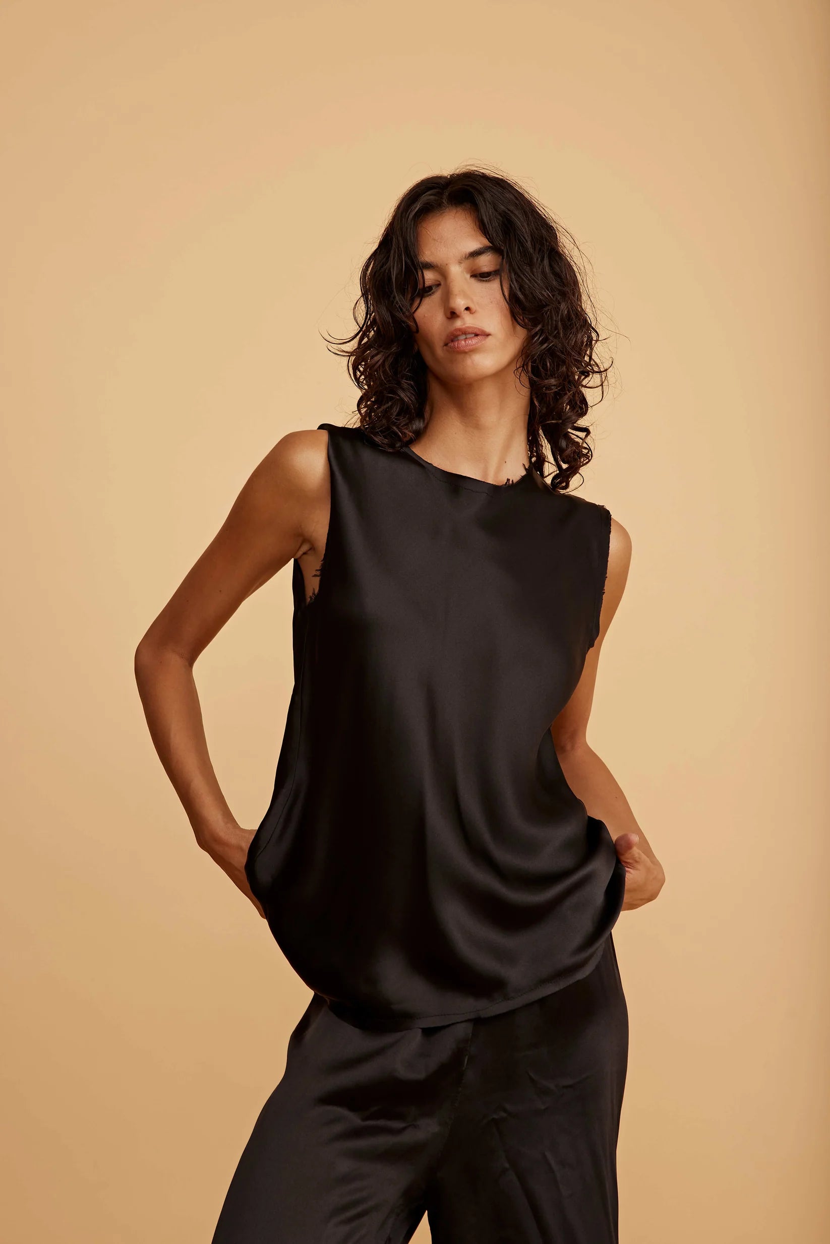 Carine Silk Tank