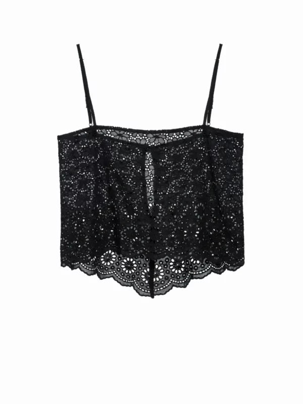 Adi Cotton Cami Tank Top in Black