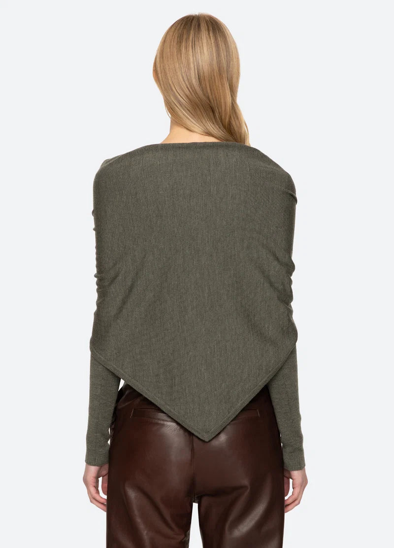 Jane Henley Sweater in Sage