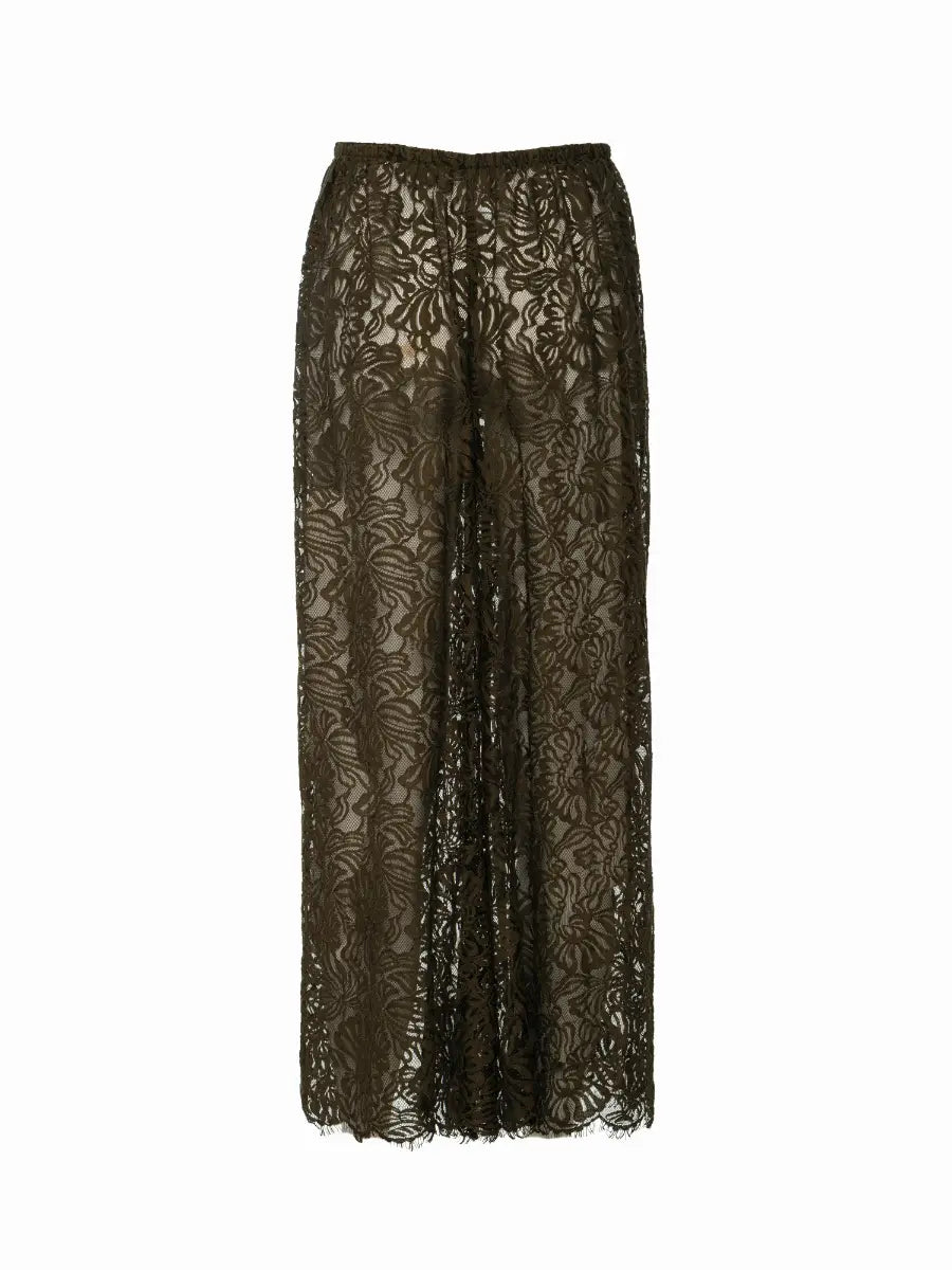 Danielle Cotton Lace Pants in Olive