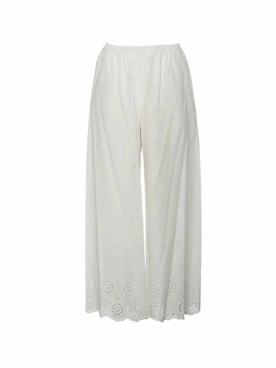 Danielle Cotton Eyelet Pants in Pants