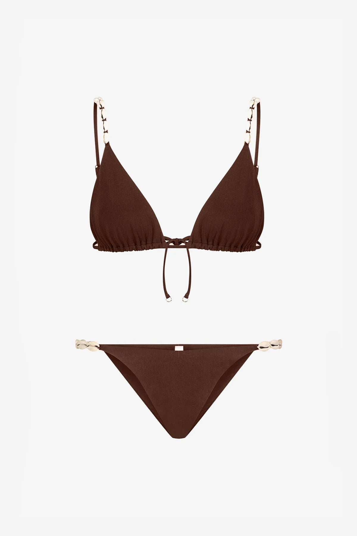 Cowries Bikini Top in Brown