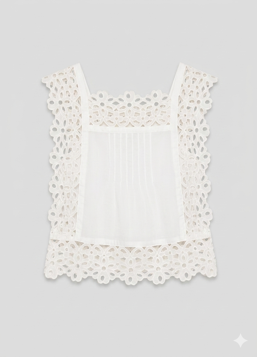 Leila Eyelet Sleveless Top
