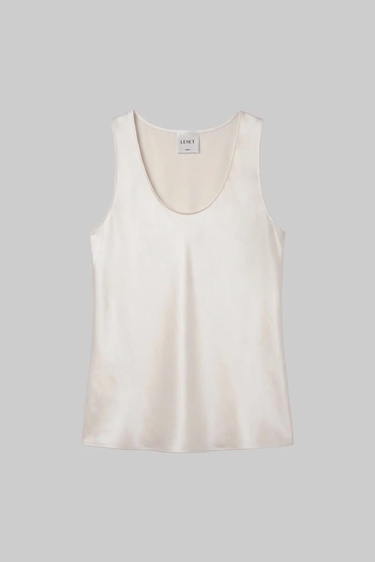 Barb Bias Tank in Creme