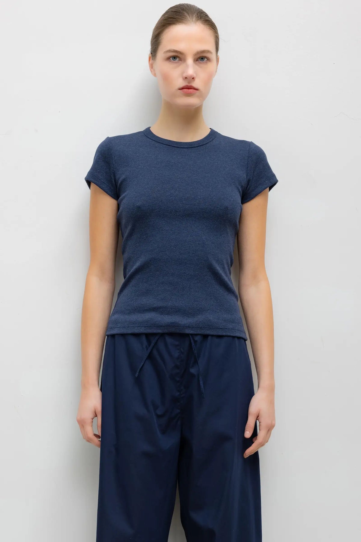 Nando Slim Fit Tee in Midnight Melange