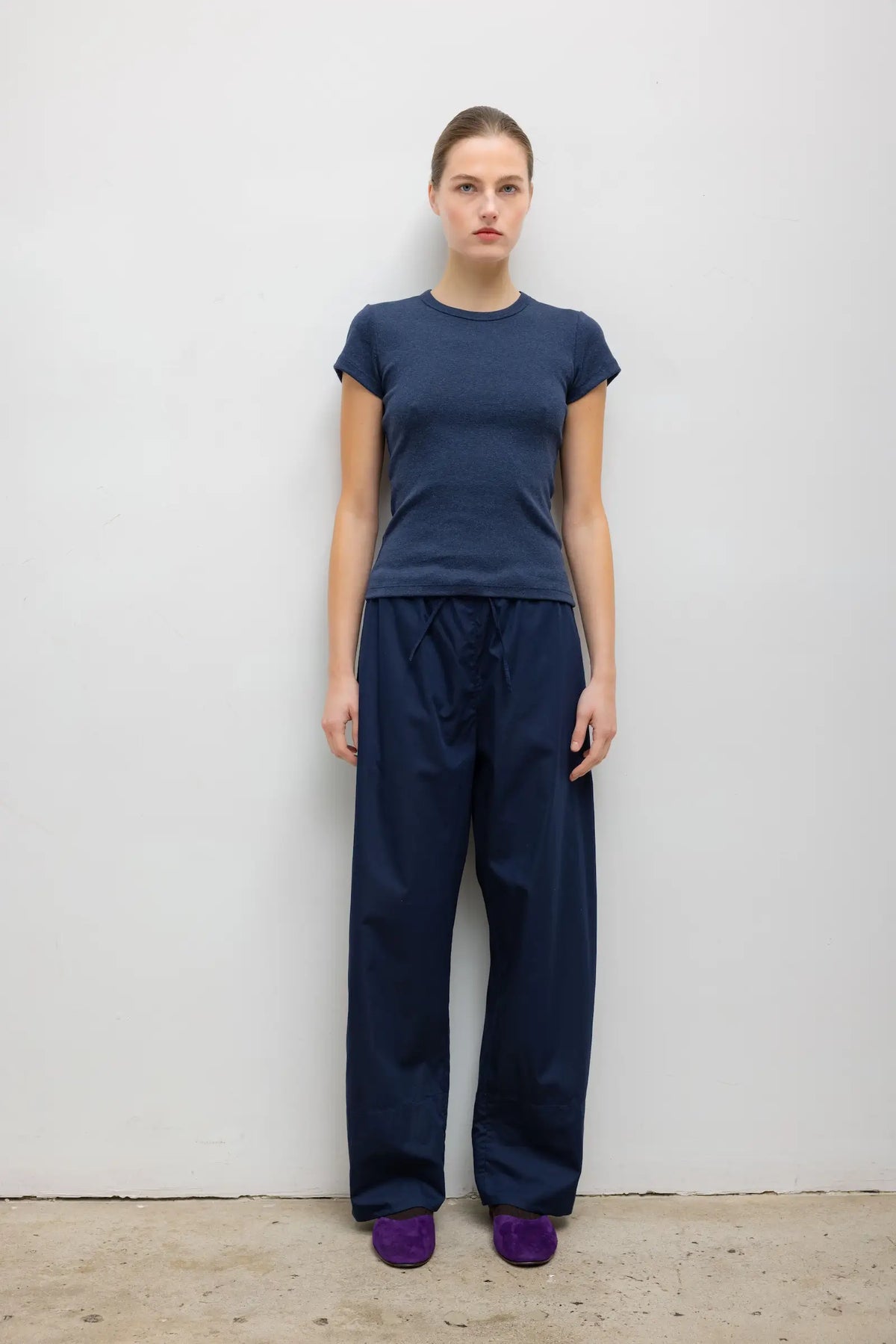 Nando Slim Fit Tee in Midnight Melange