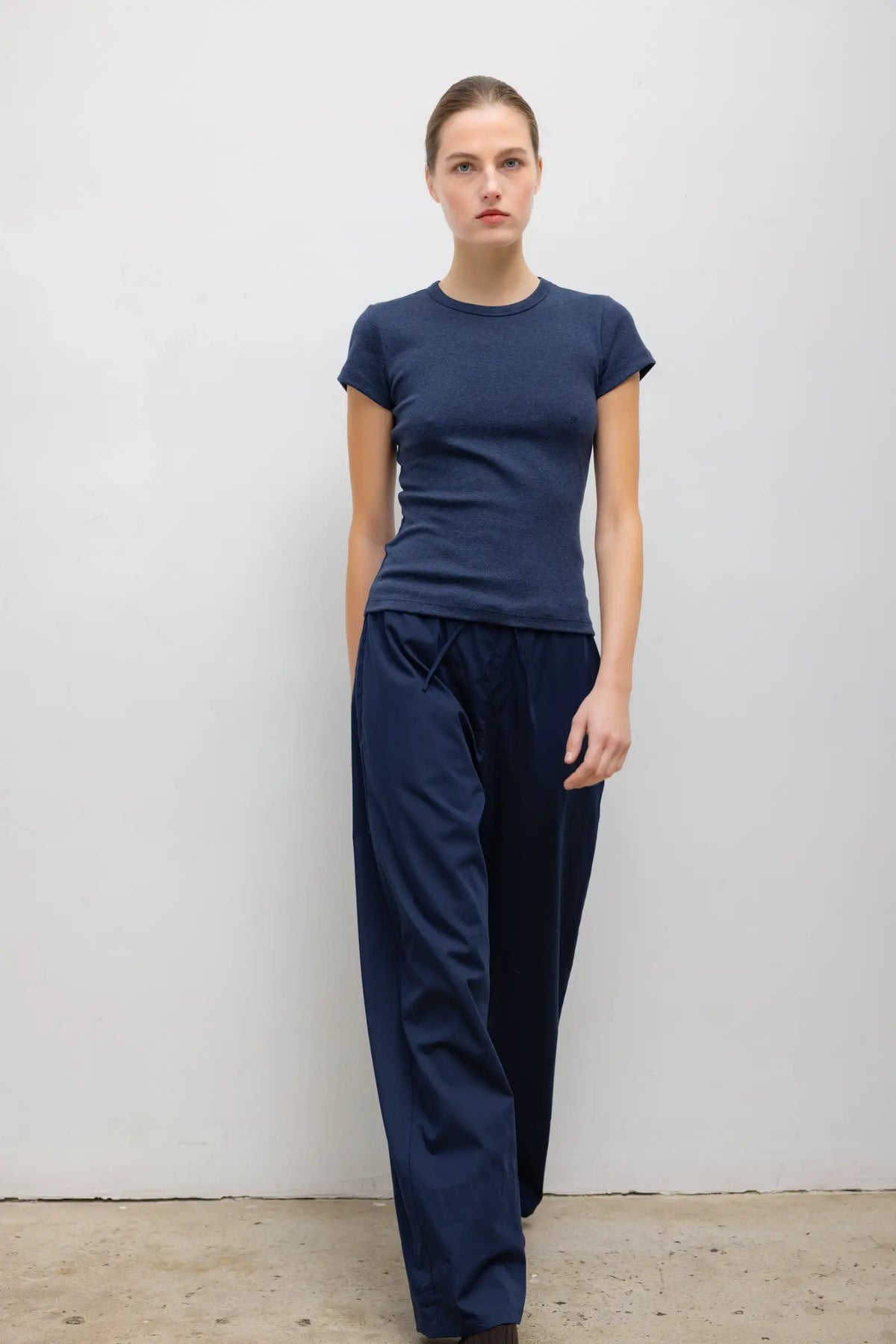 Nando Slim Fit Tee in Midnight Melange