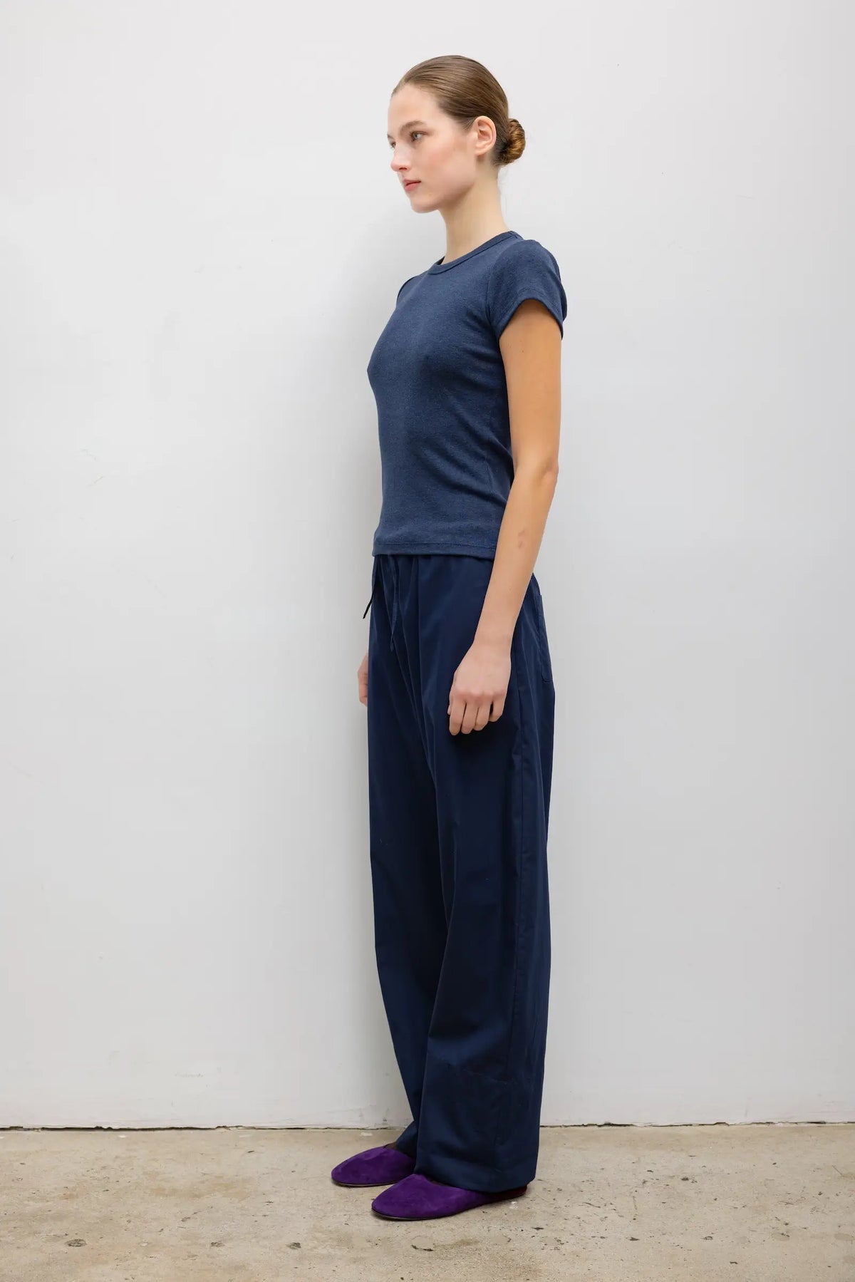 Nando Slim Fit Tee in Midnight Melange