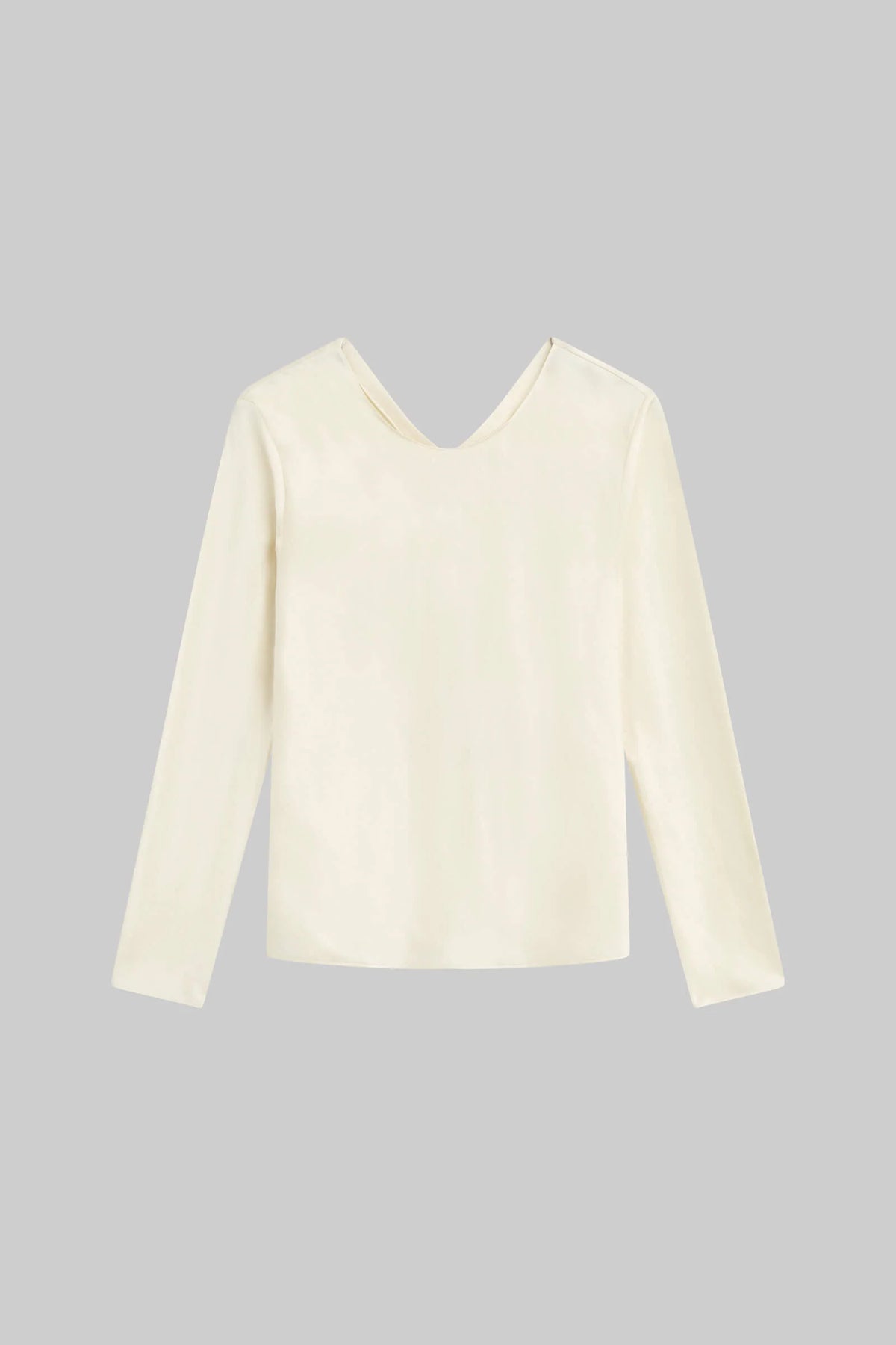 Barb Long Sleeve Crew in Creme