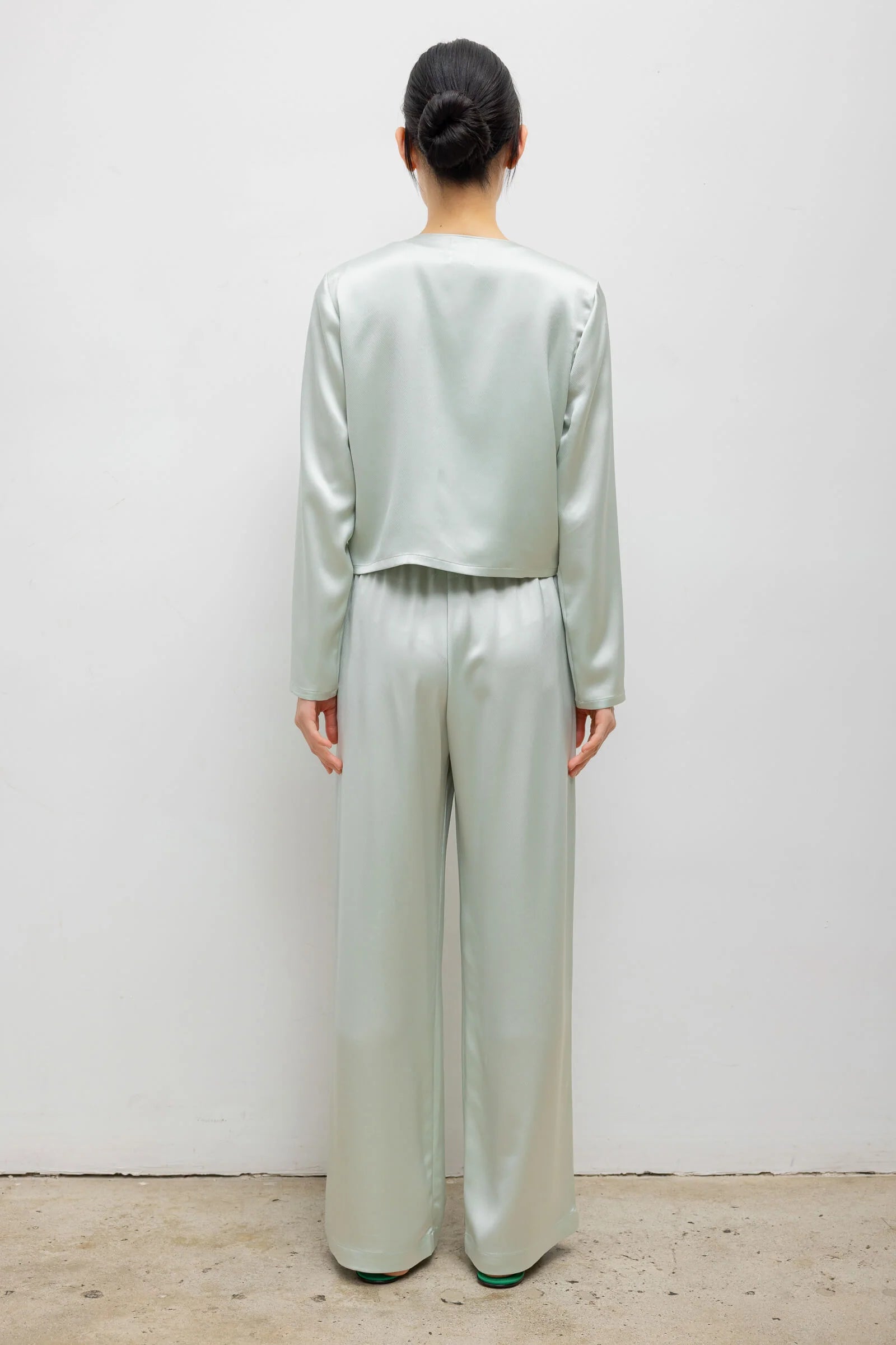 Barb Wide Leg Pant in Watercress
