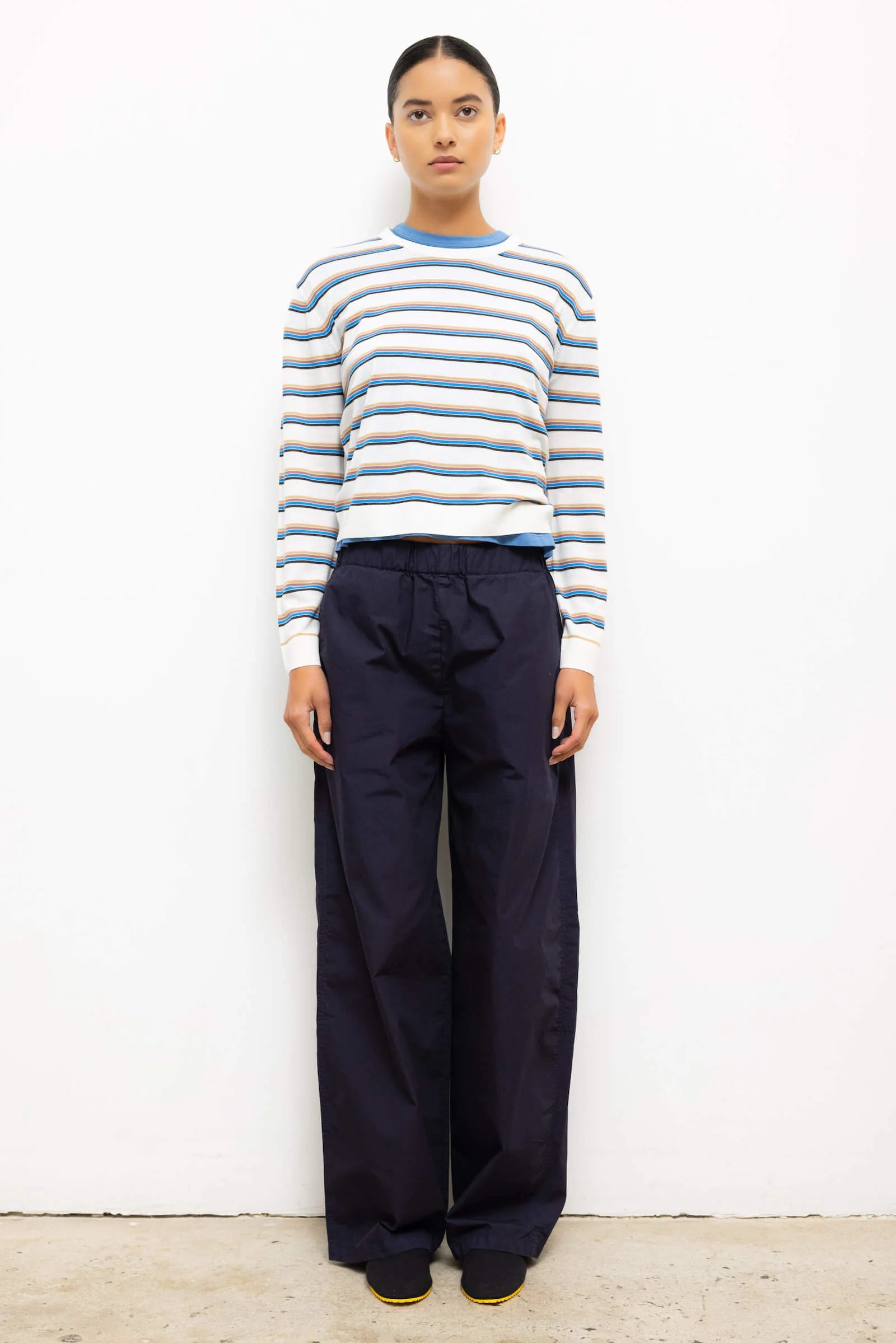 Kyoto Wide Leg Pant in Midnight