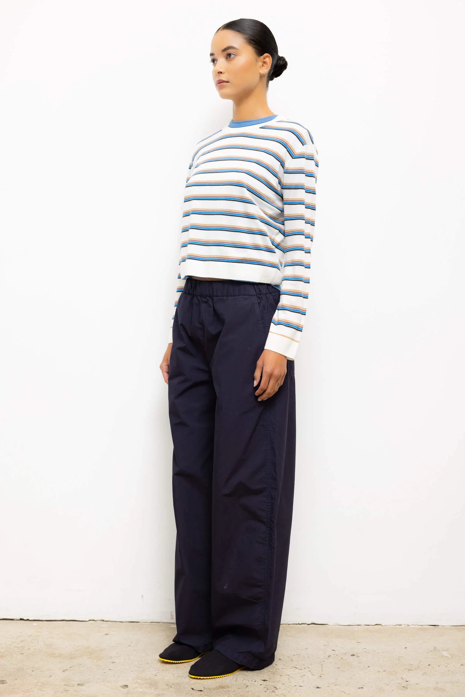 Kyoto Wide Leg Pant in Midnight