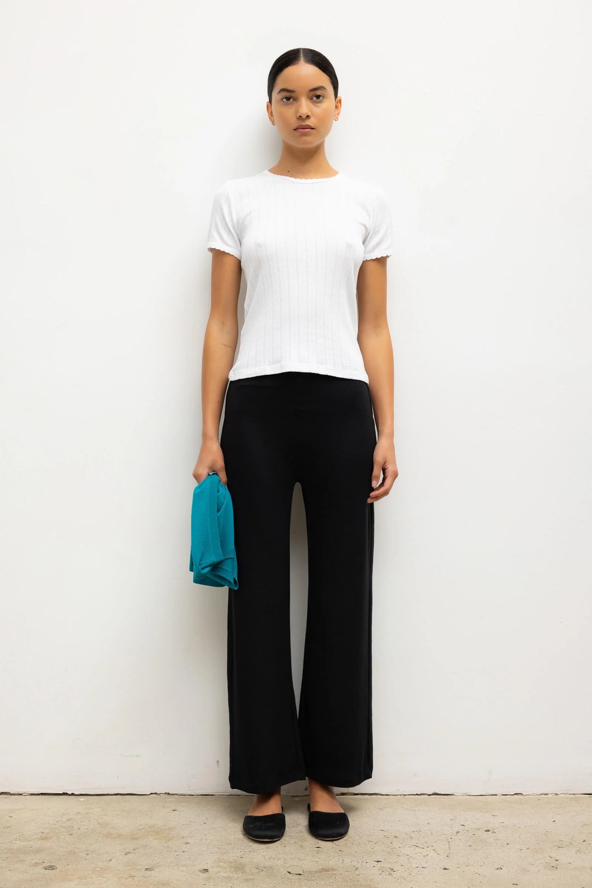 Lauren Crop Flare Pant in Black