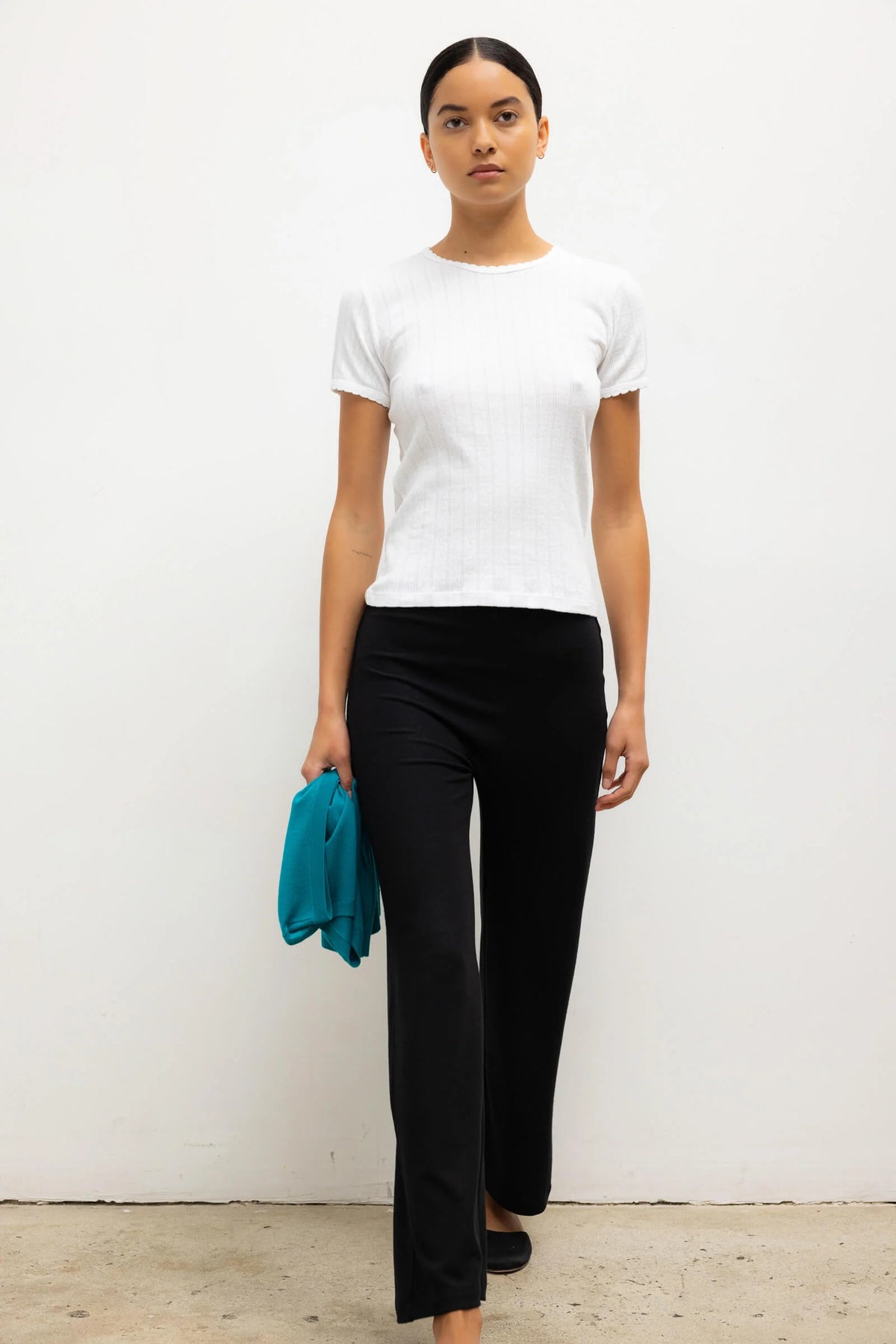 Lauren Crop Flare Pant in Black