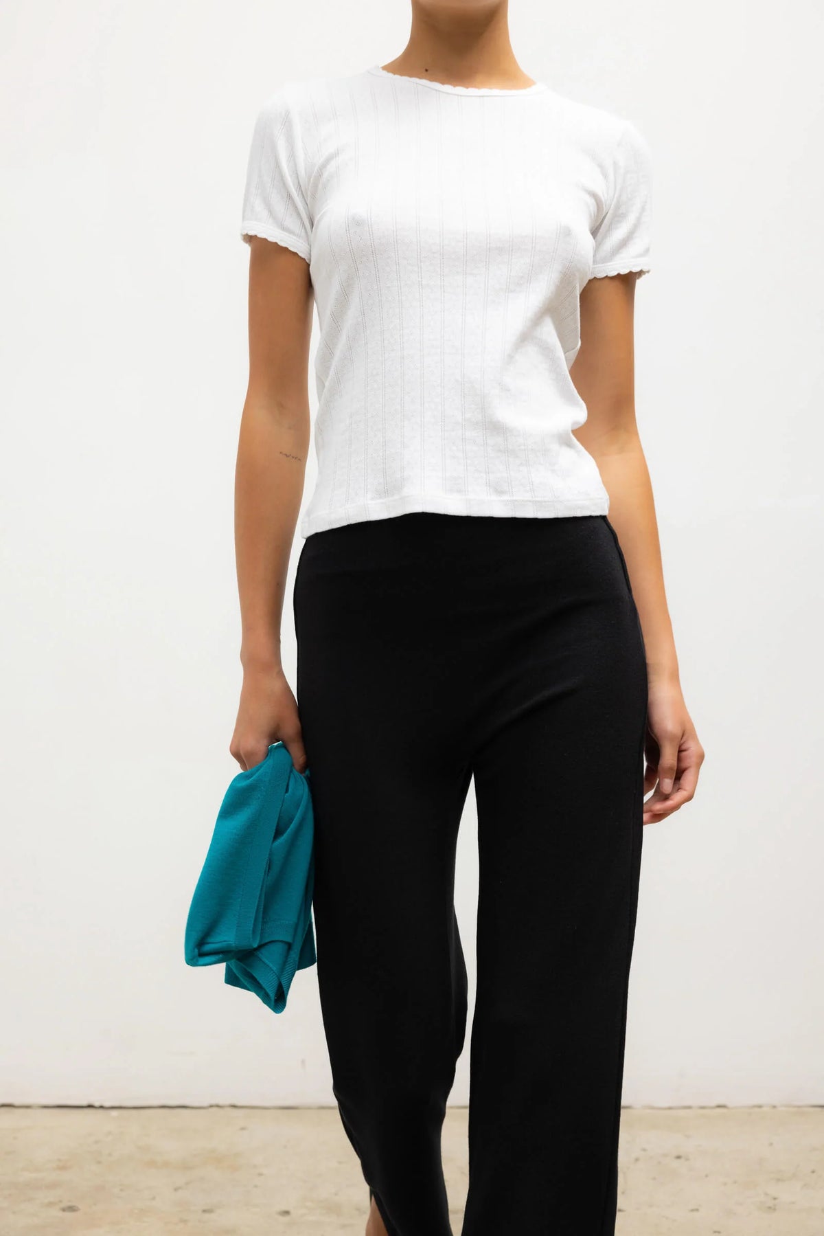 Lauren Crop Flare Pant in Black